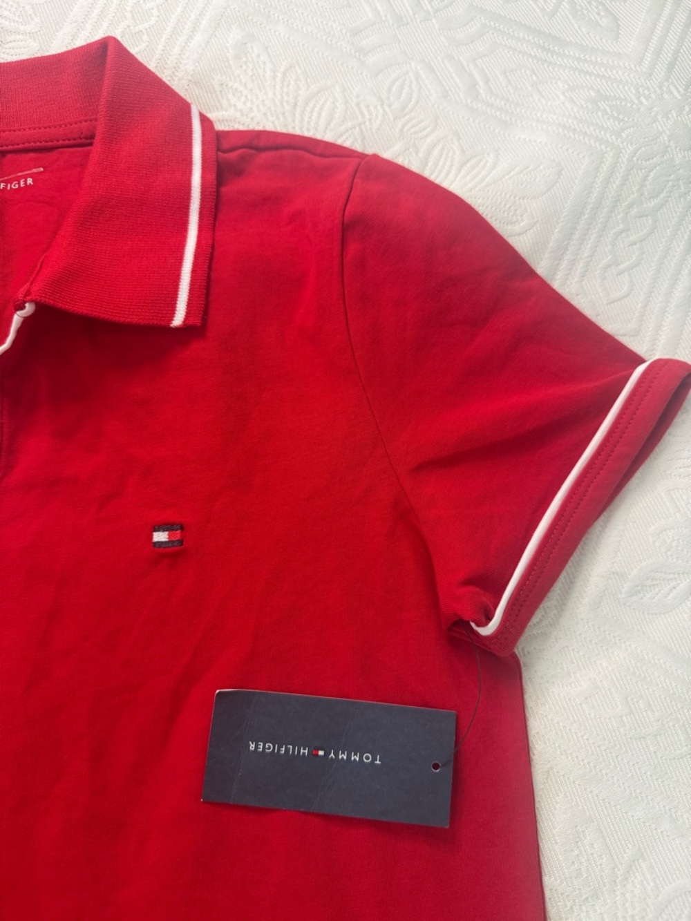 Red Short Polo Dress New with Tags Tommy Hilfiger Size S - Picture 4 of 7